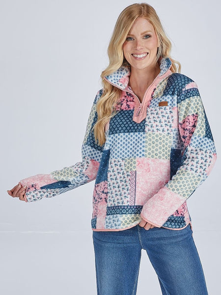 Simply Southern®  - QUATER ZIP QUILTED PULLOVER