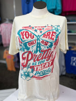 Cream You Are Only As Pretty As You Treat People Tshirt
