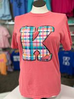 Coral K Plaid Kentucky Unisex Tshirt