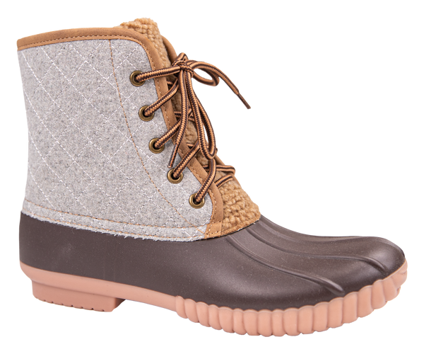 Simply Southern - Duck Boots - Quilted Heather Gray